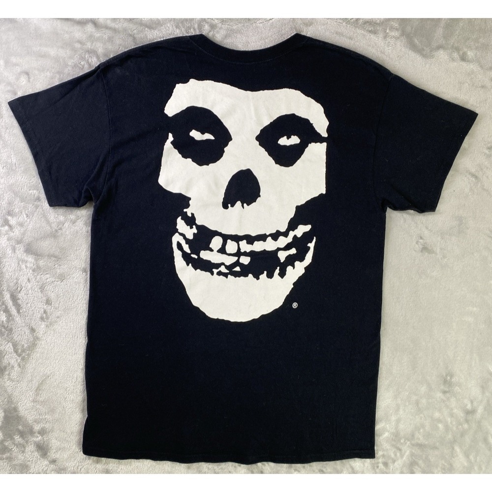 Misfits Graphic T-Shirt Mens Large Black Fiend Skull Punk Rock Band Tee